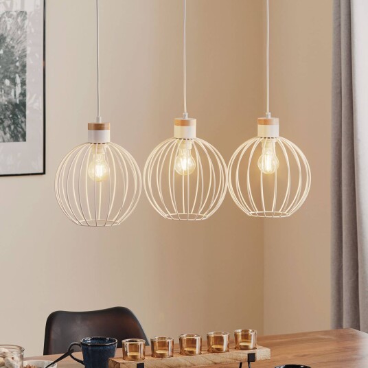 EMIBIG LIGHTING Hengelampe Barbado 3 lyskilder hvit EMIBIG LIGHTING Hengelampe Barbado 3 lyskilder hvit