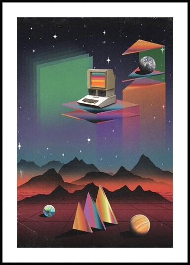 80s CRT Computer Plakat Plakat / 21x30cm 80s CRT Computer Plakat Plakat / 21x30cm