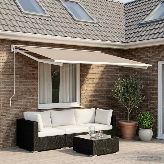 vidaXL Reserveduk til markise Beige 250 x 200 cm Polyester