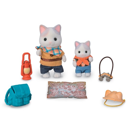Sylvanian Families Utforskingssett med Latte Kattebror og Baby
