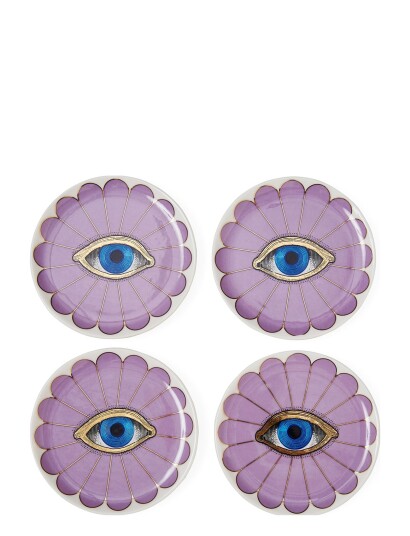Jonathan Adler Fleur Coasters   Purple   