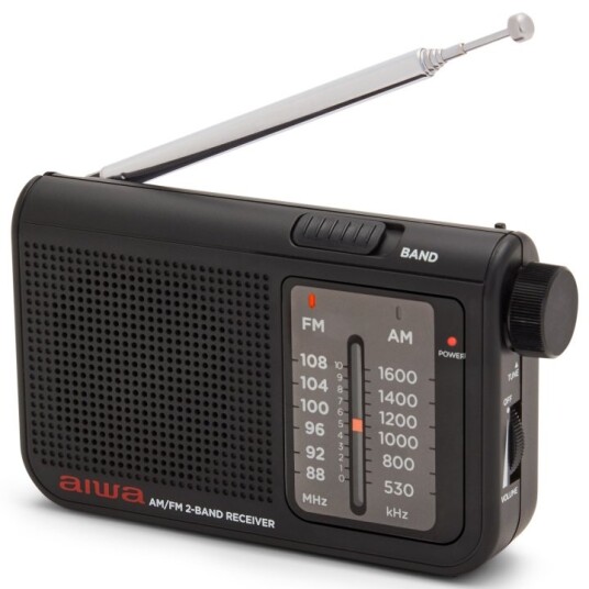 AIWA RS-55 bærbar analog FM/AM radio Svart AIWA RS-55 bærbar analog FM/AM radio Svart