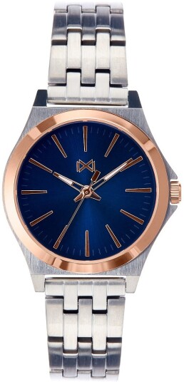 Mark Maddox Dameklokke MM7101 37 Classic Blå/Stål Ø33 mm