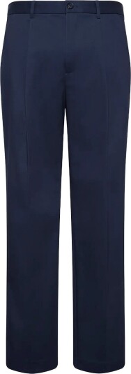 Calvin Klein Straight Pleated Sateen Chino Navy 34 x 32