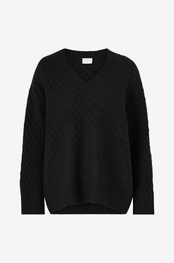 KAFFE - Genser kaSelma Knit Pullover - Svart