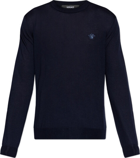 Versace Herre Strikkevarer Blå XL,