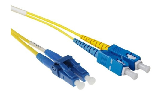 Act 50 Meter Lszh Singlemode 9/125 Os2 Fiber Short Boot Patch Cable Duplex With Lc And Sc Connectors. Lc-Sc 9/125 Short Dup 50.00M (Rl1850)