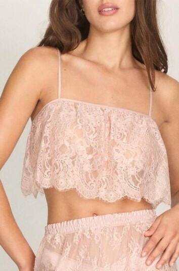 Hunkemöller Cami Short Allover Lace Legacy Rosa