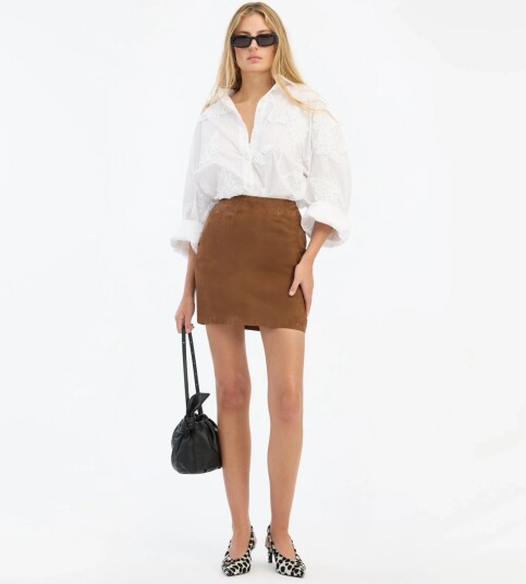 ROTATE Flower Oversized Shirt White 44 ROTATE Flower Oversized Shirt White 44