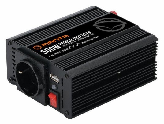 Manta Strøminverter MPI500M 12v/24v Til 230v 500w/1000w USB Manta Strøminverter MPI500M 12v/24v Til 230v 500w/1000w USB
