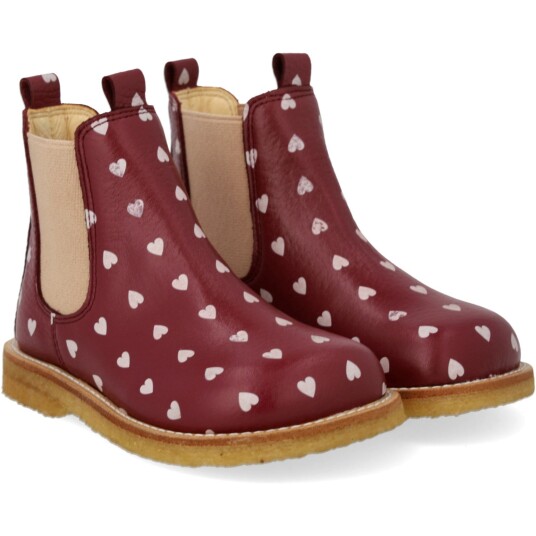 Angulus Berry Hearts/Rose Elastisk Chelsea Trykt Støvel 26