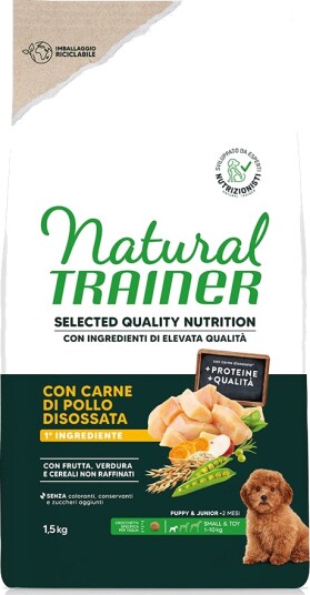 Natural Trainer Tørrfôr Puppy Selected Quality Nutrition Small & Toy Sparepakke Kylling 2 X 1.5 kg