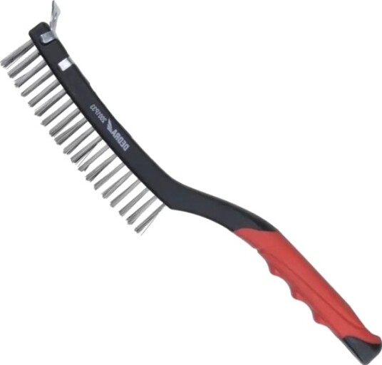 Dedra Stålbørste 3 Radig + Skrape Rustfritt 260 Mm Todelt Holder