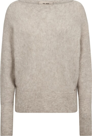 MOS MOSH Mmthora Boatneck Knit FEATHER GRAY XL
