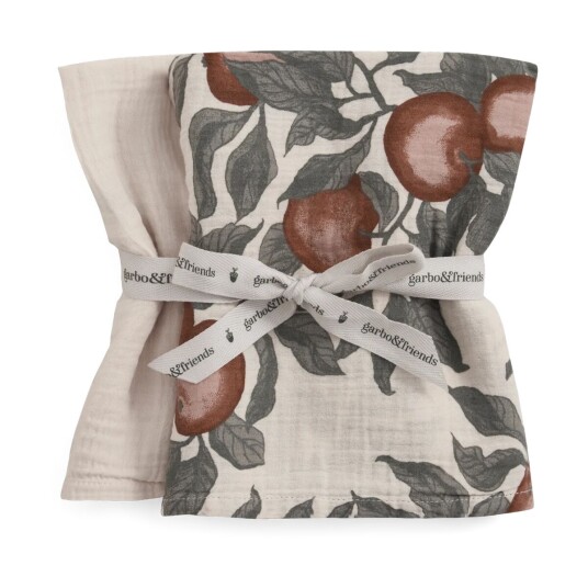 Garbo&Friends Pomme Muslin teppe liten 2 deler 60x60 cm