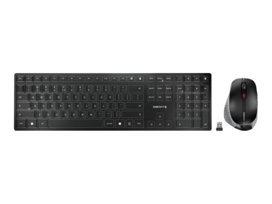 Cherry Dw 9500 Slim - Tastatur- Og Mussett - Trådløs - 2.4 Ghz Bluetooth 4.0 - Spansk - Tastsvitsj: Cherry Sx - Grå Svart - Plastfri Emballasje Cherry Dw 9500 Slim - Tastatur- Og Mussett - Trådløs - 2.4 Ghz Bluetooth 4.0 - Spansk - Tastsvitsj: Cherry Sx - Grå Svart - Plastfri Emballasje