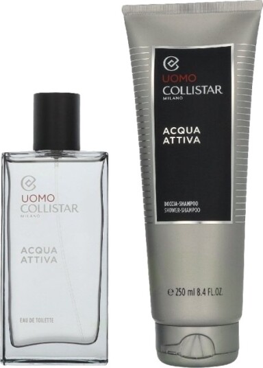 Collistar Uomo Acqua Attiva Giftset 350 ml Acqua Attiva Eau De Toilette Spray 100 ml / Acqua Attiva Shampoo 250 ml