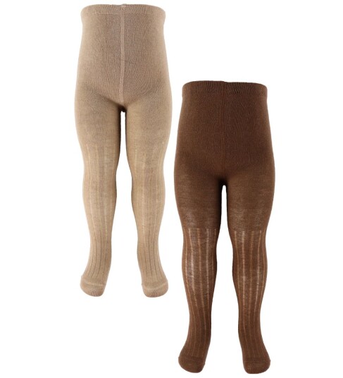 Minymo Tights 2-pakning Hazel Brown Minymo Tights 2-pakning Hazel Brown