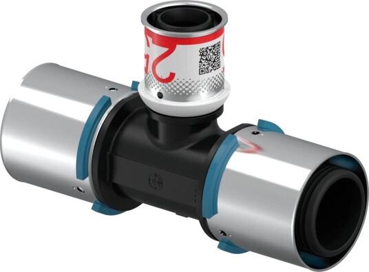 Uponor S-Press Kompositt T-rør 40-25-40mm Reduksjon
