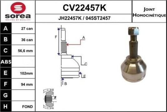 Drivledd EAI CV22457K