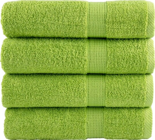 vidaXL Premium håndklær SOLUND 4 stk eplegrønn 50x100cm 600 g/m2 vidaXL Premium håndklær SOLUND 4 stk eplegrønn 50x100cm 600 g/m2