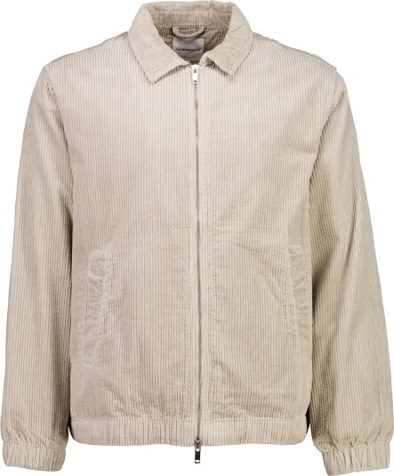 Lindbergh Seersucker Corduroy Zip Through Jacket   LT STONE   XXL