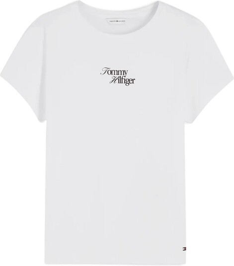 Tommy Hilfiger Script New Slim C Nk S/S Tshirt White M