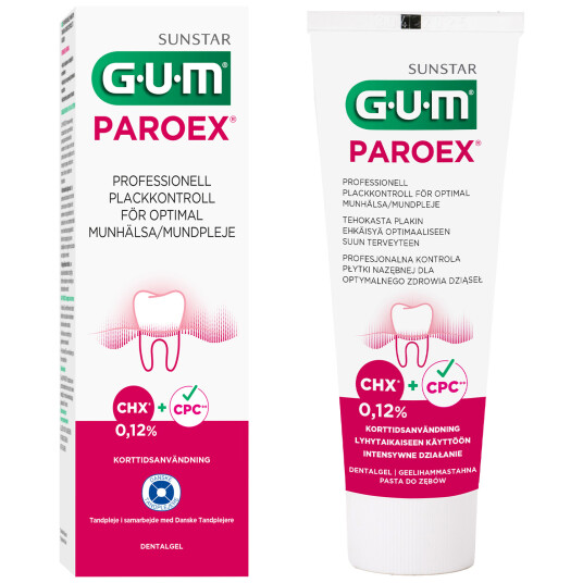 GUM Klorheksidin Tannkrem Gel Paroex 0,12% CHX 75 ml GUM Klorheksidin Tannkrem Gel Paroex 0,12% CHX 75 ml