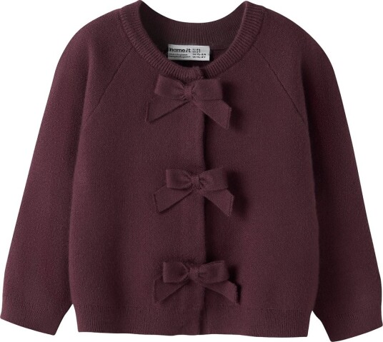 Name It Cardigan Strikk NmfRain Catawba Grape Name It 1½ år (86) Cardigan Bordeaux