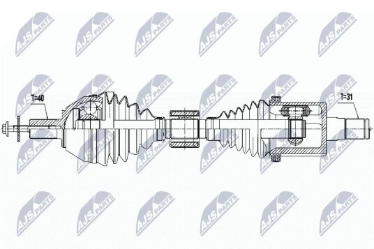 Nty Drivaksel NTY NPW VV 115 Nty Drivaksel NTY NPW VV 115
