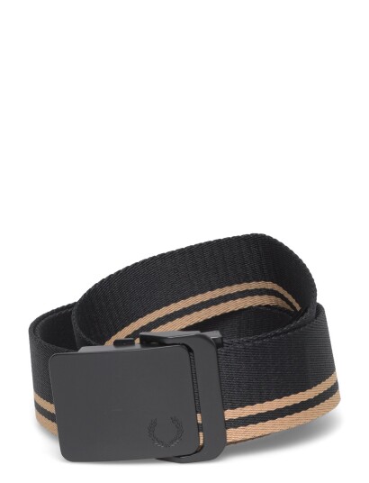 Fred Perry Tipped Webbing Belt Black M Fred Perry Tipped Webbing Belt Black M