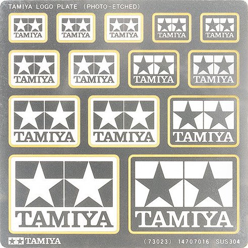 Tamiya 73023 Logo Plate Modelltilbehør Fotoinnrisset Wklejony Markdown