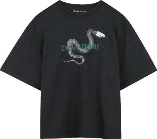 Zadig & Voltaire Kids Short Sleeves Tee Shirt Black 176
