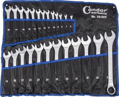 Condor werkzeug 35-25T Kombinasjonsnøkkelsett