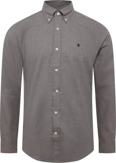 Morris Watts Flannel Shirt-Slim Fit - BROWN - XS