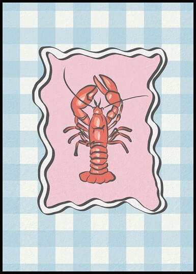 Lobster Illustration Plakat Plakat / 21x30cm