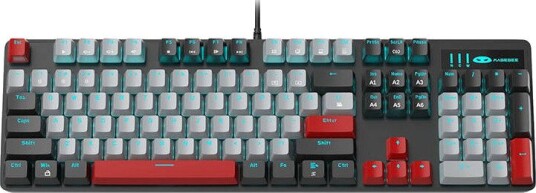 MageGee MK-STORM Mekanisk Gamingtastatur 104 Taster RGB Blå Switch