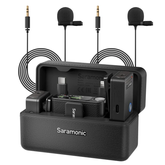 Saramonic Ultra Black m/Lavalier Mics 2 sendere/1 mottaker. 32-biters float Saramonic Ultra Black m/Lavalier Mics 2 sendere/1 mottaker. 32-biters float