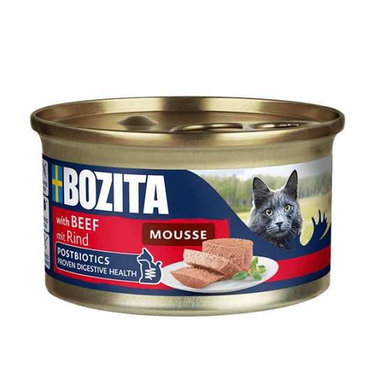 Bozita Katt Mousse Oksekjøtt 85 g Våtfôr til Helse og Pels