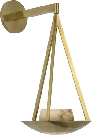 Divina 19" Floating Bowl Sconce Soft Brass