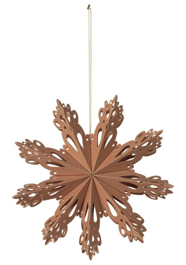 Broste Copenhagen Snowflake juledekorasjon Indian Tan Ø 15 cm Broste Copenhagen Snowflake juledekorasjon Indian Tan Ø 15 cm