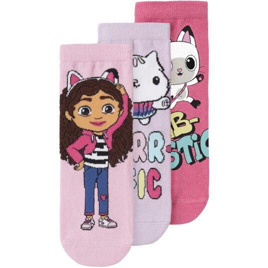 Name It Orchid Bloom Mellow Gabby"s Dollhouse 3-Pakning Strømper 25-27