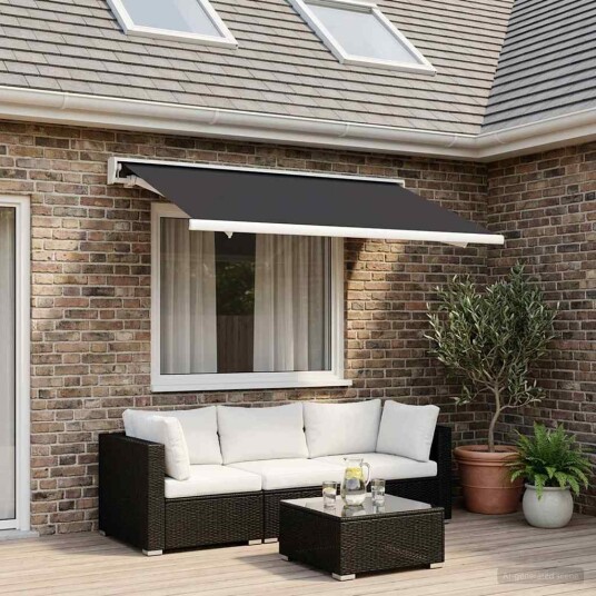 vidaXL Reserveduk til markise Antrasitt 300 x 250 cm Polyester