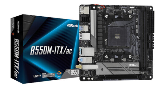 ASRock B550M-ITX/ac Mini ITX Hovedkort med AM4, DDR4 og WiFi 5 ASRock B550M-ITX/ac Mini ITX Hovedkort med AM4, DDR4 og WiFi 5