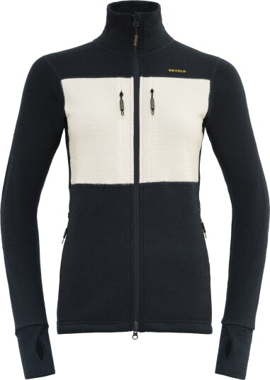 Devold Egga Grid Merino Jacket Dame C/Ink/Offwhite S