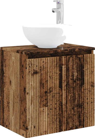  Vegghengt vaskeservant Gammelt tre 49,5 x 35 x 63 cm