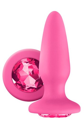 NS Novelties Pink Butt Plug With Sparkling Gem