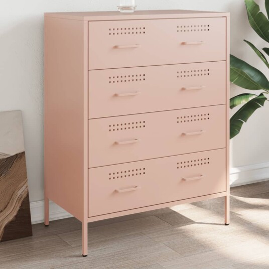 Skjenk rosa 68x39x89 cm stål 8721102389450