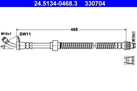 Bremseslange ATE 24.5134-0468.3