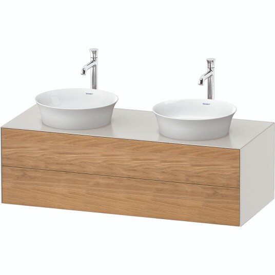 Duravit White Tulip Servantskap 2 skuf. 130x55x40,8 cm Eik/Nordisk Hvit Matt